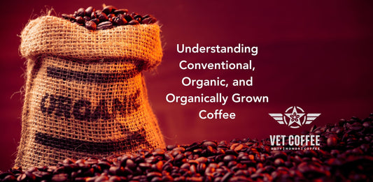 Organic coffee bag with red background